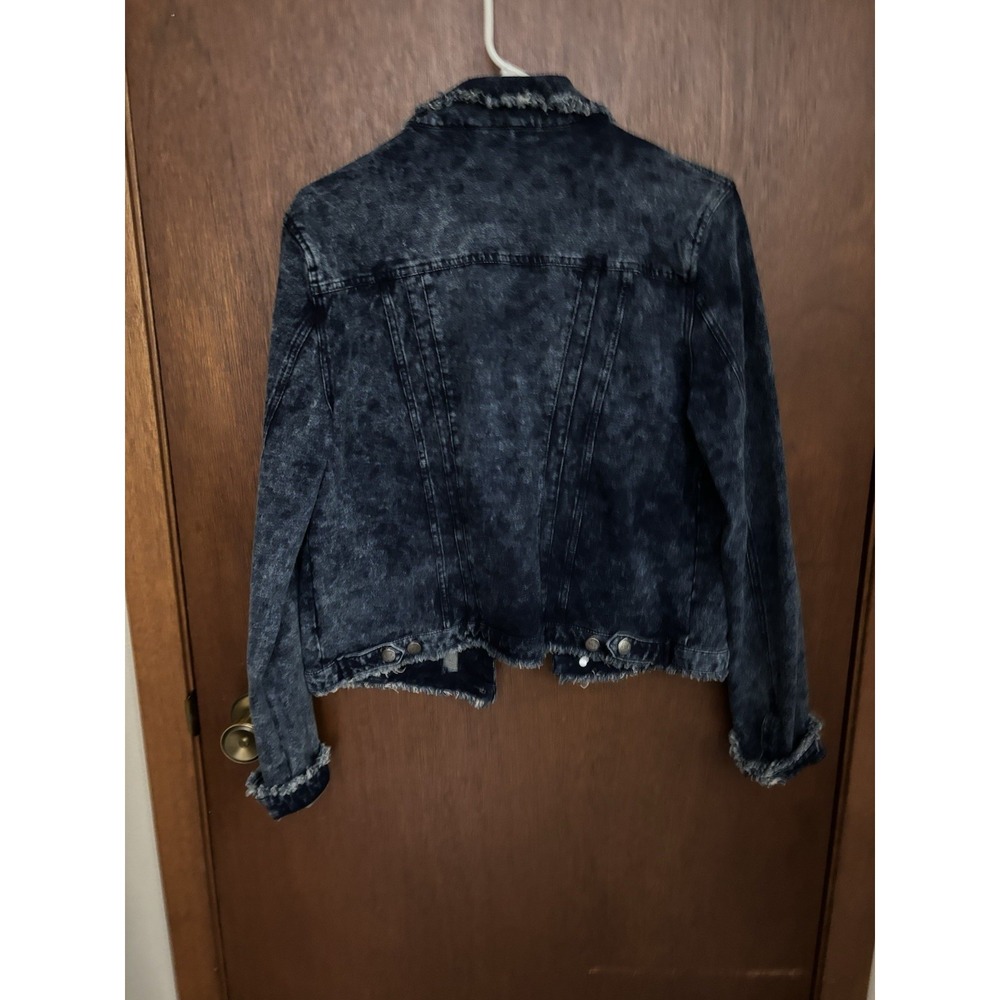 Andrew Marc Frayed Denim Jacket #24 - Picture 2 of 3